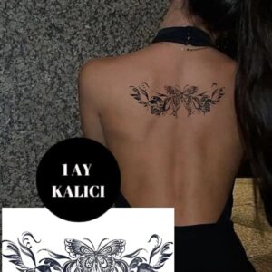 12 Saat Sonra Kararan Kelebek Figürlü Geçici Dövme Tattoo – Uzun Süre Kalıcı