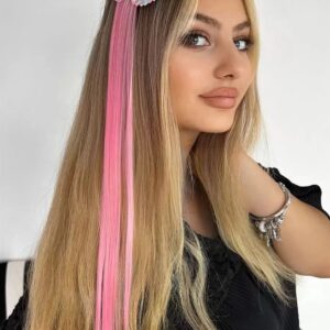 Unicorn Figürlü Pembe Renk Pullu Saçlı Yan Toka Postiş