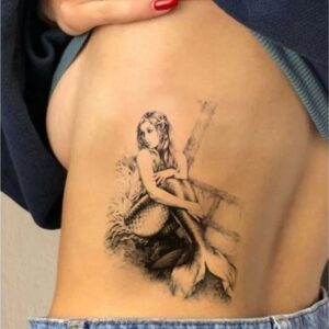Deniz Kızı Figürlü Geçici Dövme Tattoo