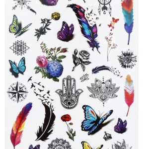 Geçici Tattoo Seti – Farklı Tarzlarda Karışık Desenler