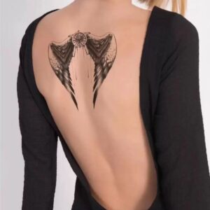 Melek Kanadı Desenli Geçici Dövme – Kolay Uygulanan Tattoo