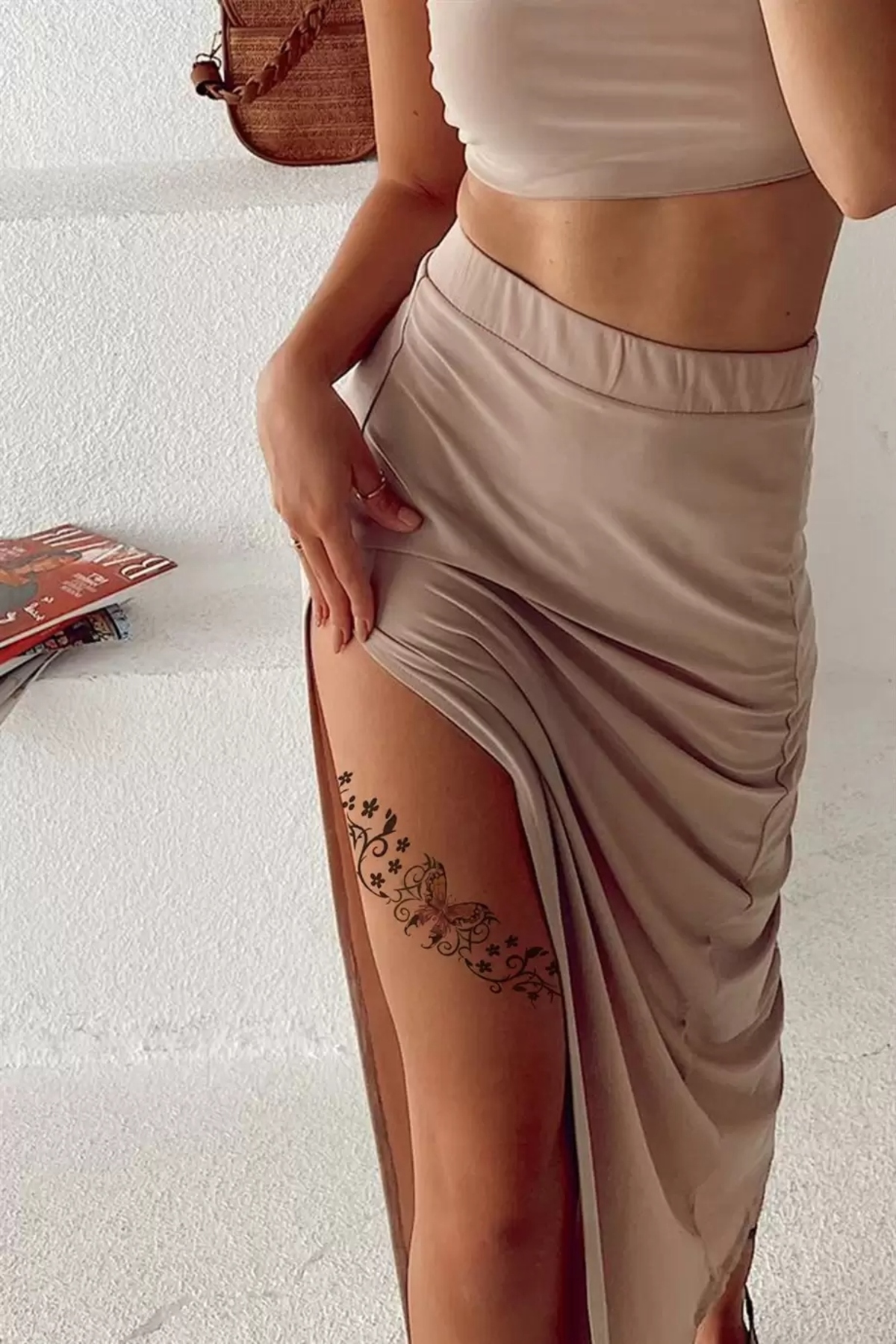 Geçici Dilber Dövmesi Bel ve Bacak İçin Tattoo