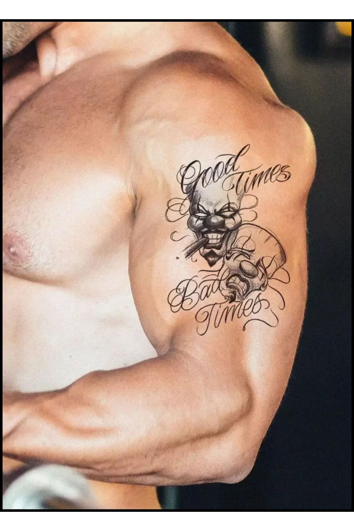 Joker ve Maske Geçici Dövme Tattoo