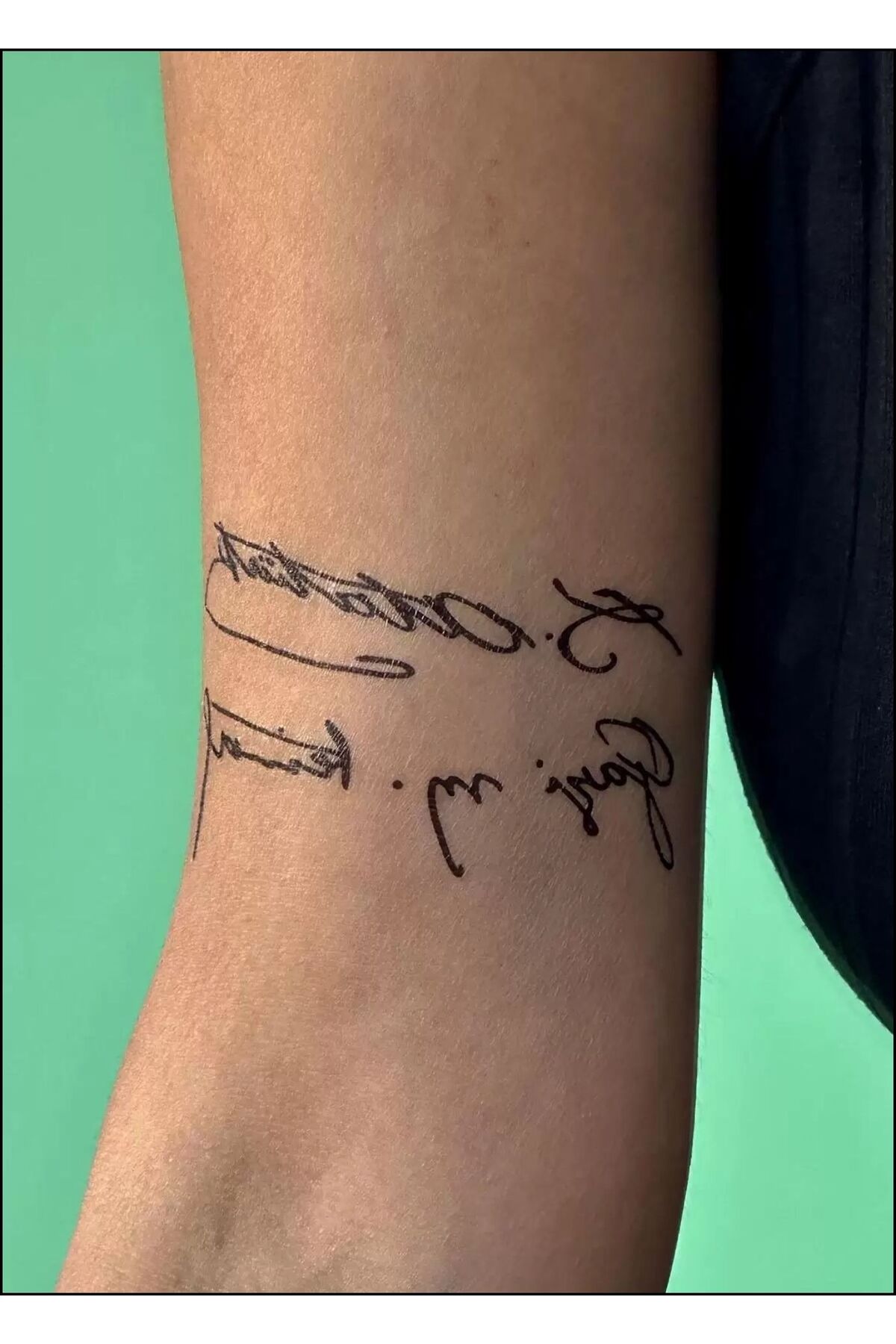 Geçici Atatürk İmza Mini Dövme Tattoo