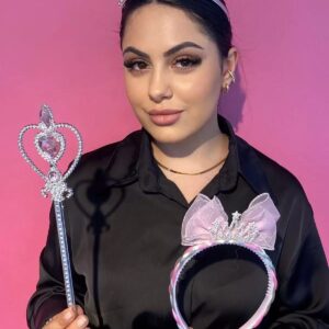 Pembe Renk Karlar Ülkesi Frozen Elsa 3'lü Taç Asa Set
