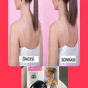 Siyah Renk Cool Hair At Kuyruğu Saç Modeli Dik Tutma Aparatı