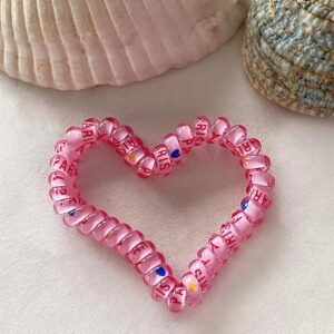 Pembe Renk Kalpli Helezon Lastik Toka