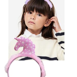Unicorn Figürlü Taç Açık Pembe Renk