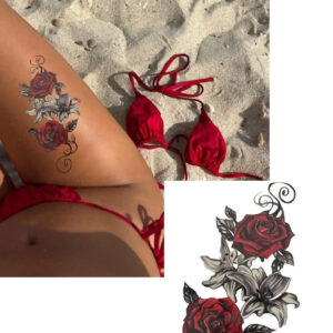 Geçici Gül Figürlü Dövme Tattoo