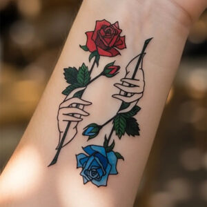 Geçici Gül Mini Dövme Tattoo